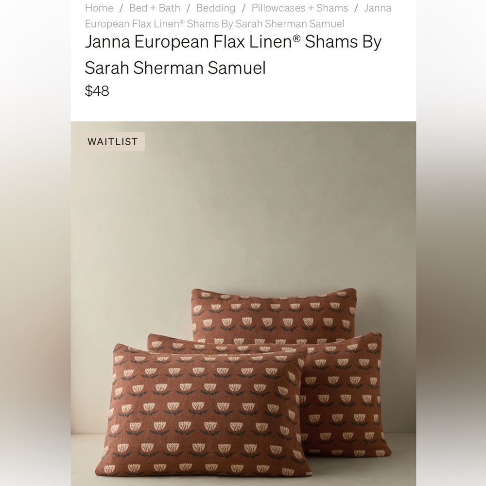 Lulu and Georgia Janna Pillow Sham by Sarah Sherman Samuel